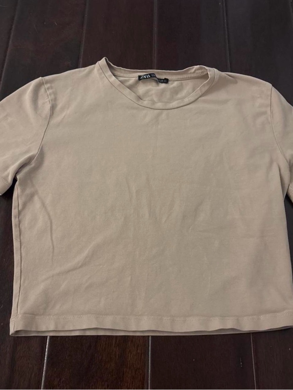 Zara Short Sleeve Top - Beige Taupe